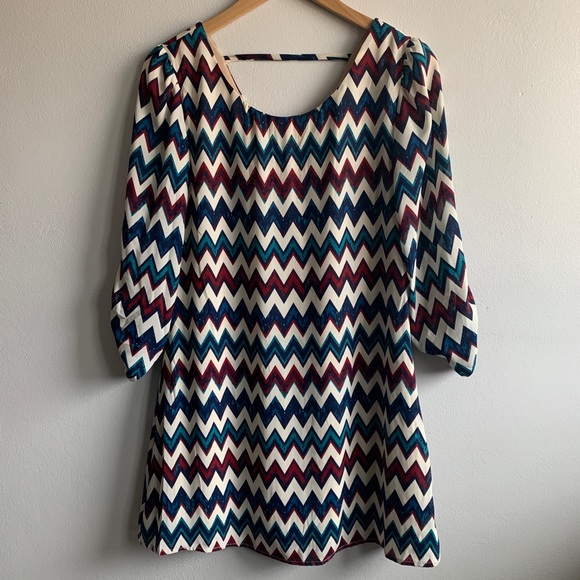 Speechless | Chevron Dress - Picture 1 of 5
